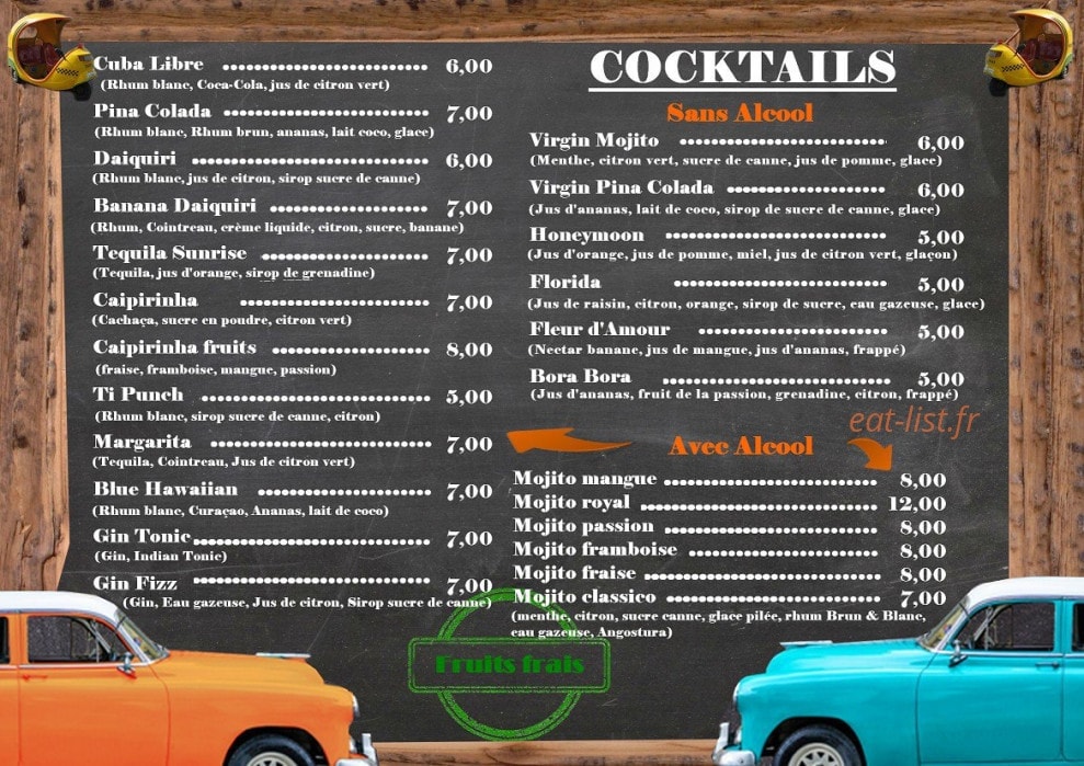 La Pachanga — carte page 4