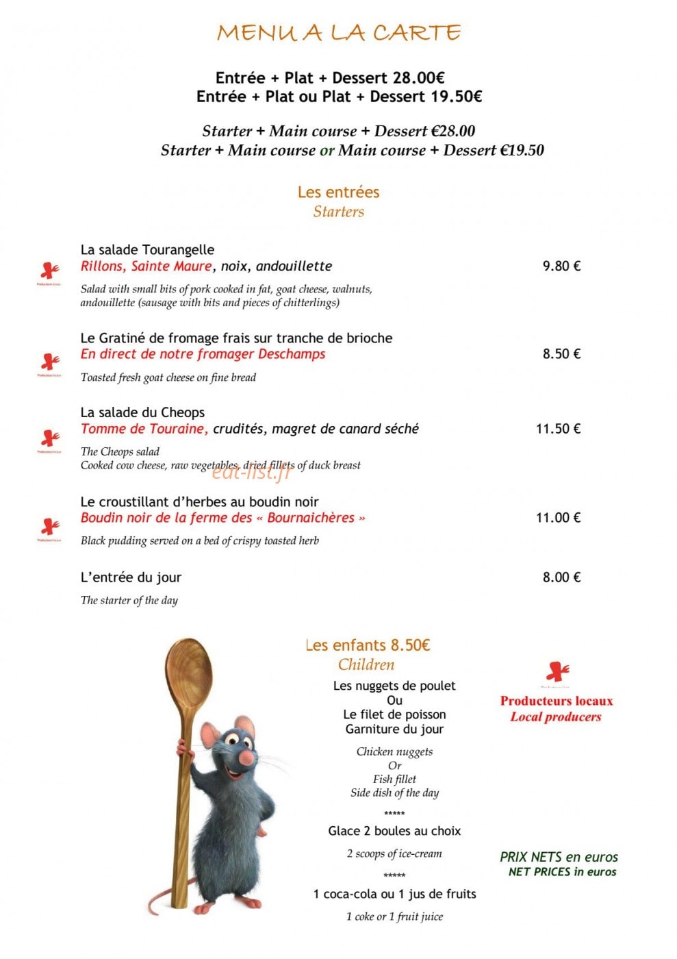 Le Cheops — carte page 1