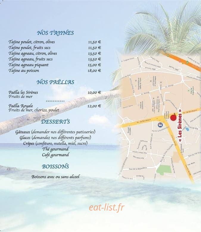 Les Sirènes — carte page 3