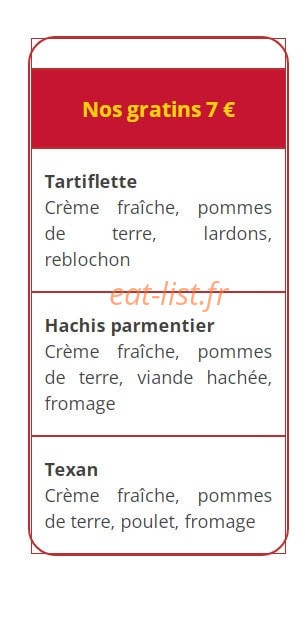 Mille et une pizzas — carte page 14