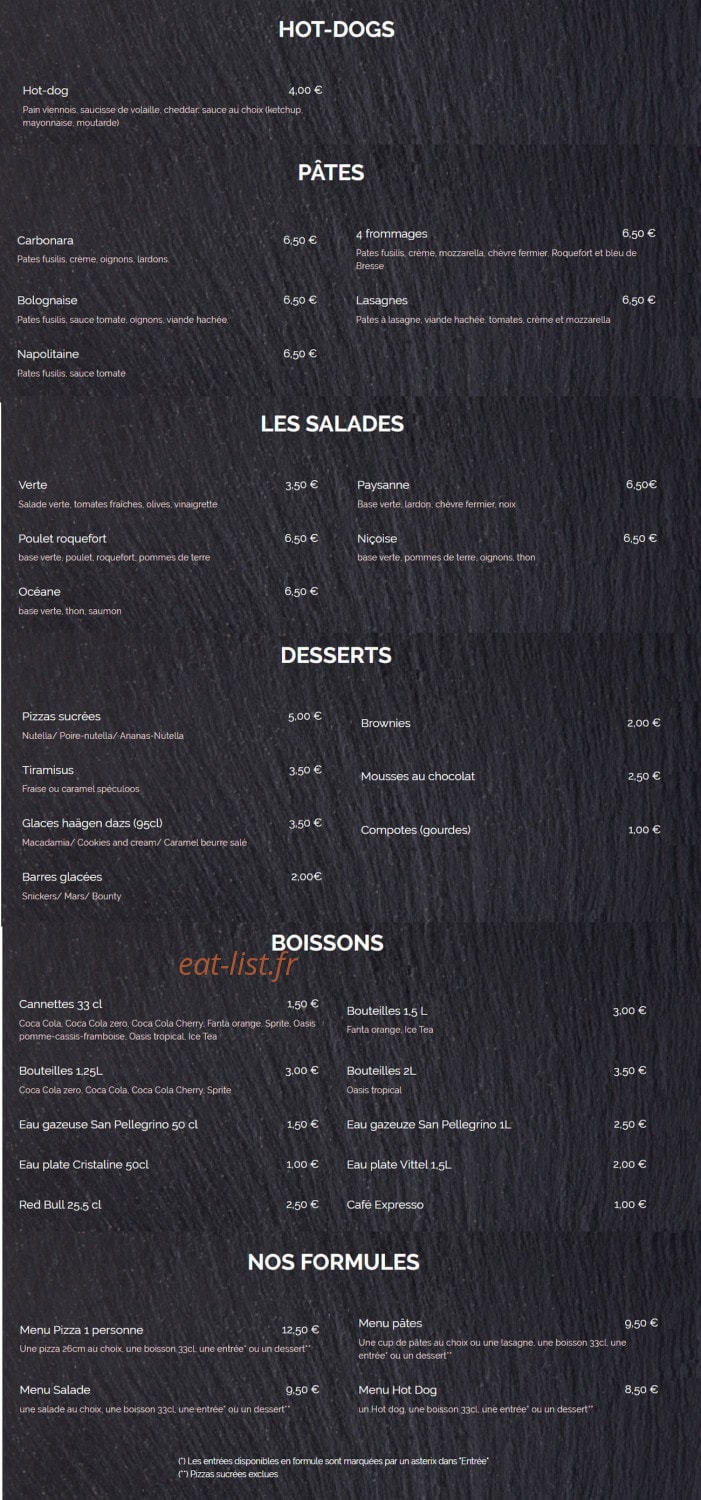 Pizza de luxe — carte page 3