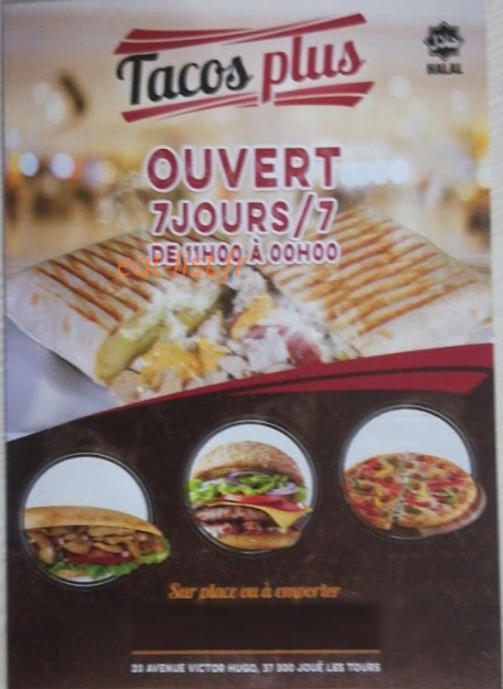 Tacos Plus — carte page 1