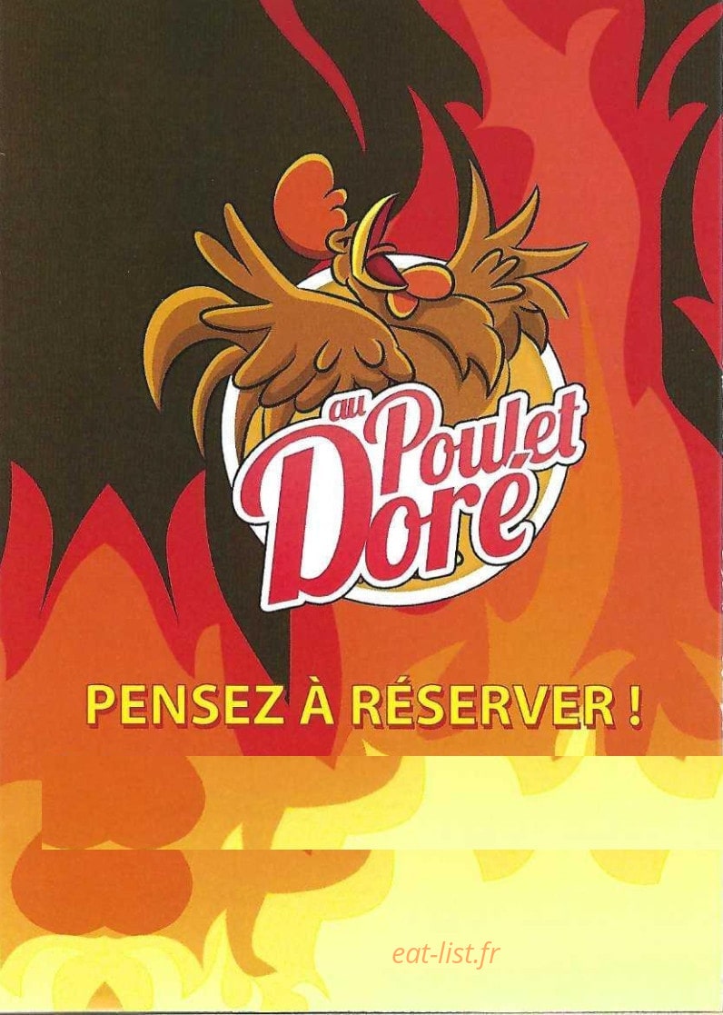Au Poulet Doré — carte page 1
