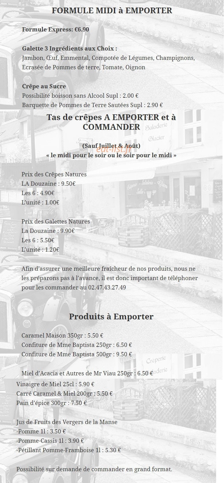 La Ronde des Crêpes — carte page 13