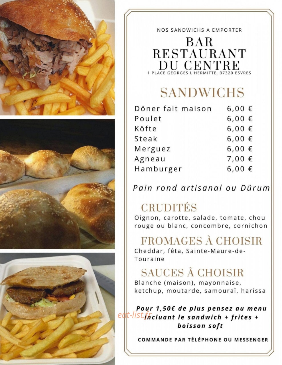 Le Baroud Döner — carte page 2