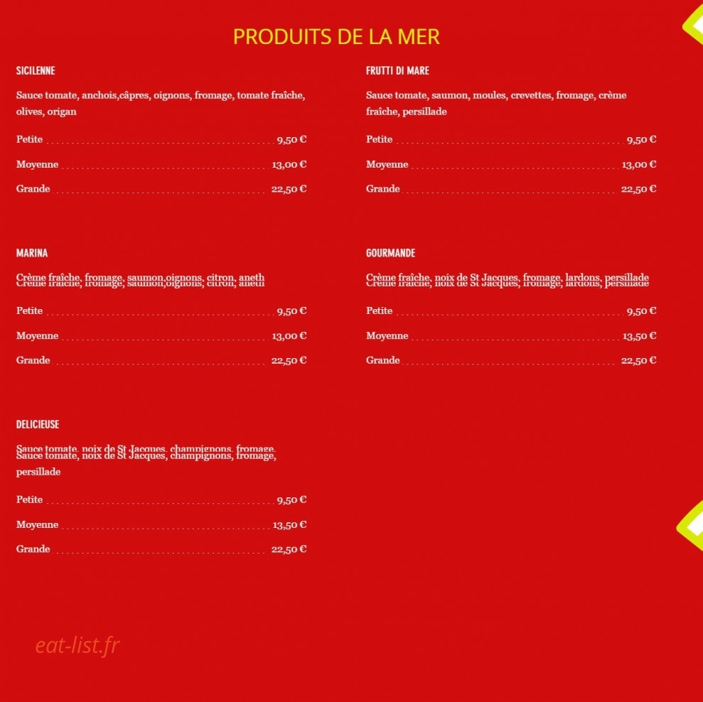 Tradi Pizza — carte page 4