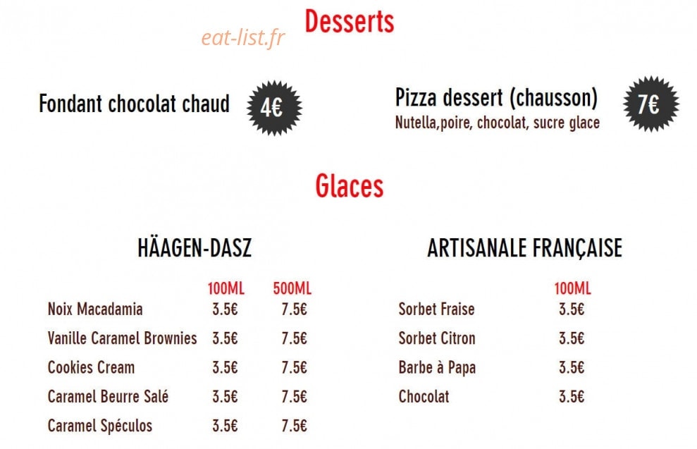 Tradi Pizza — carte page 8