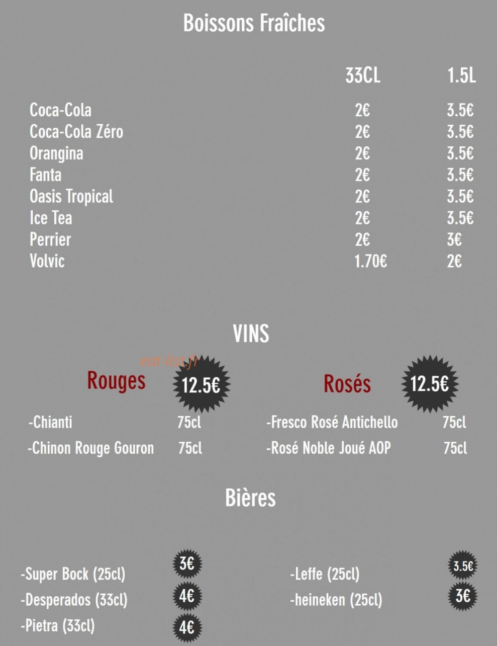 Tradi Pizza — carte page 7