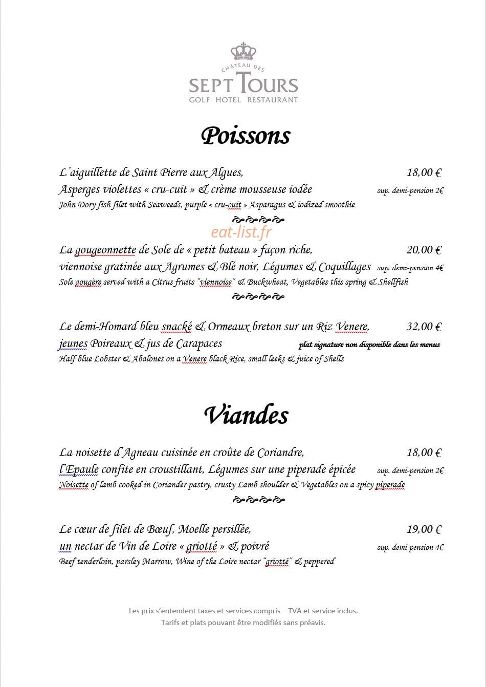 Le Château Golf des Sept Tours — carte page 3