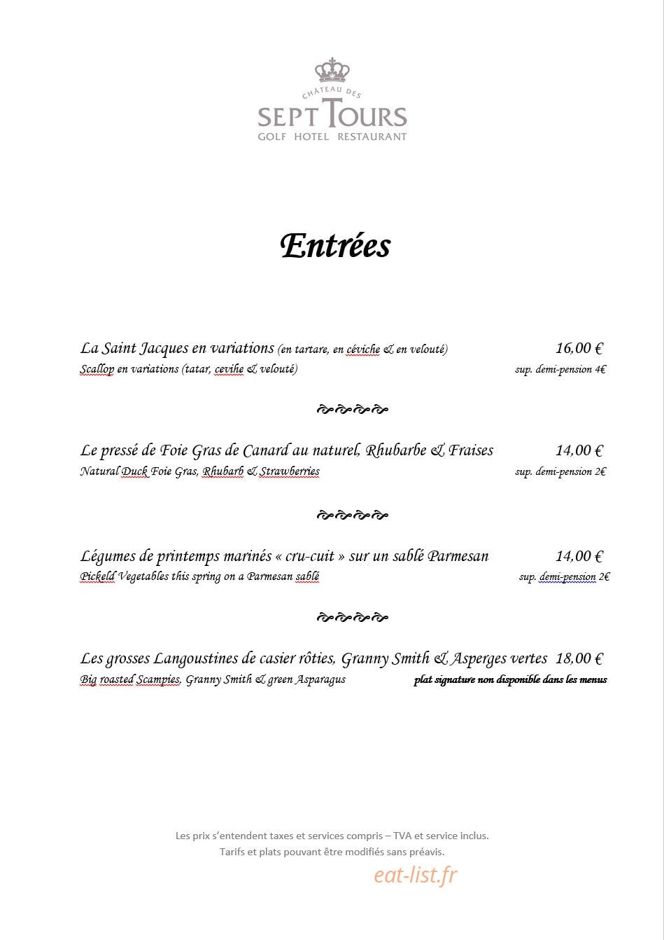 Le Château Golf des Sept Tours — carte page 2