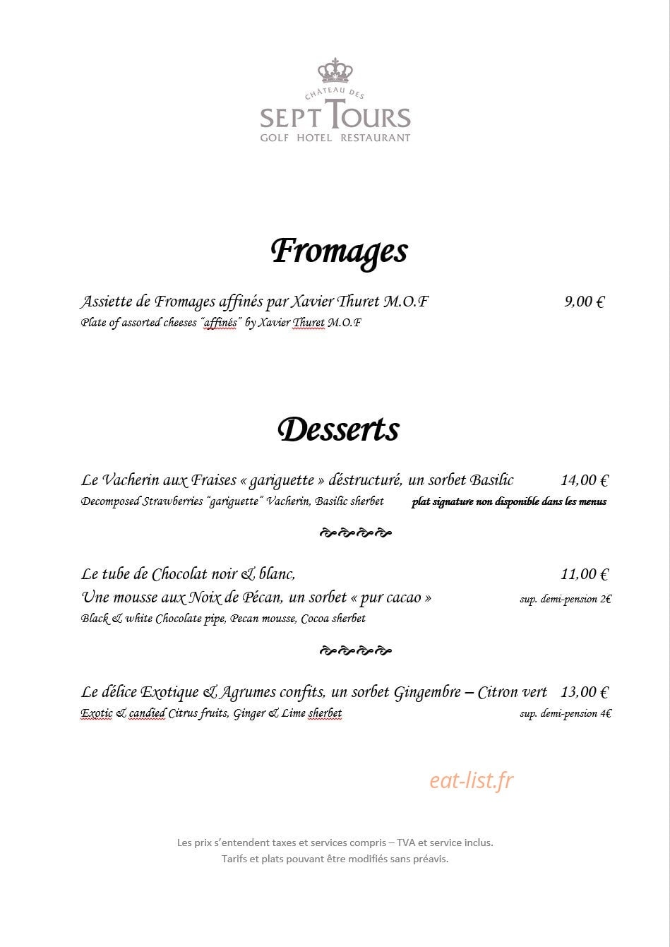 Le Château Golf des Sept Tours — carte page 4