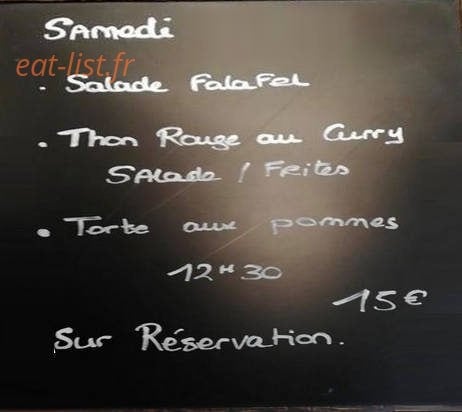 Carte et menu de Café des sports à Savigne sur Lathan — Un exemple de menu du jour