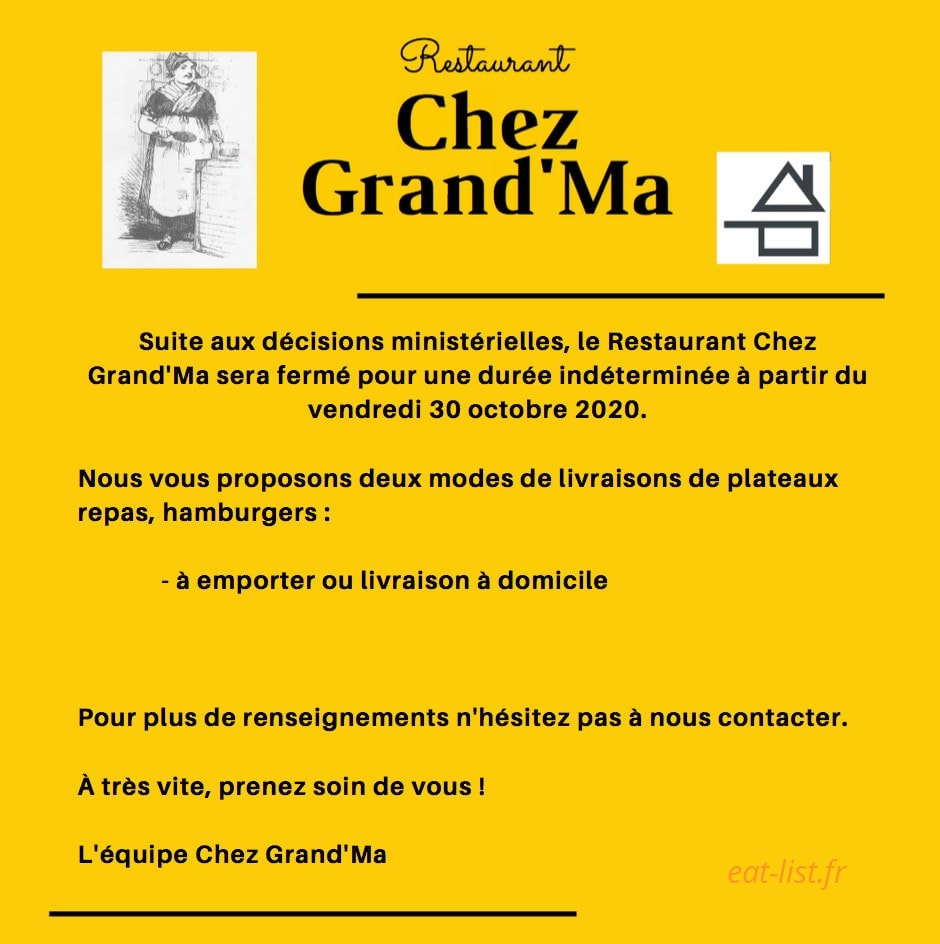 Chez Grand'Ma — carte page 1
