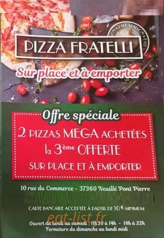 Pizza Fratelli — carte page 1