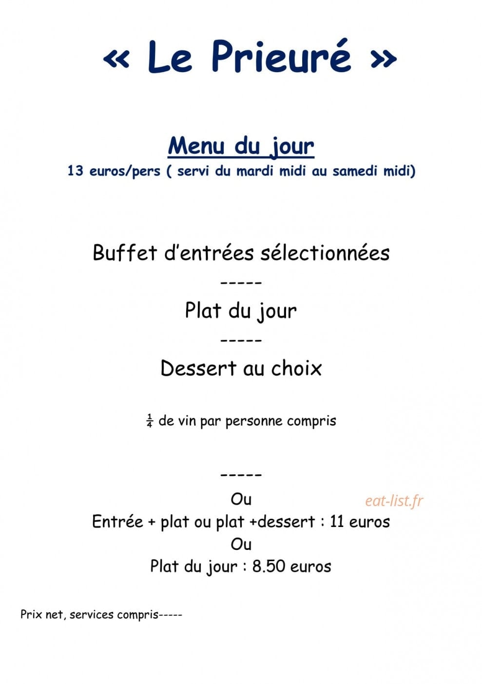 Le Prieuré — carte page 1
