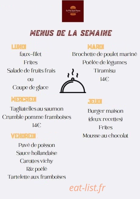 Le P'tit Saint Pierre — carte page 1