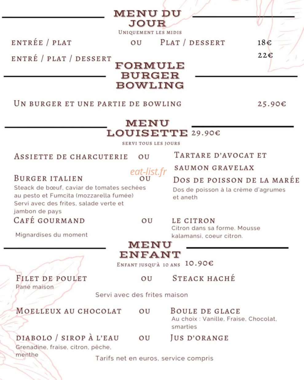 Chez Louisette — carte page 2
