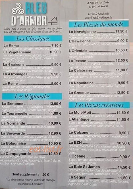 Le Bleu d'Armor — carte page 1