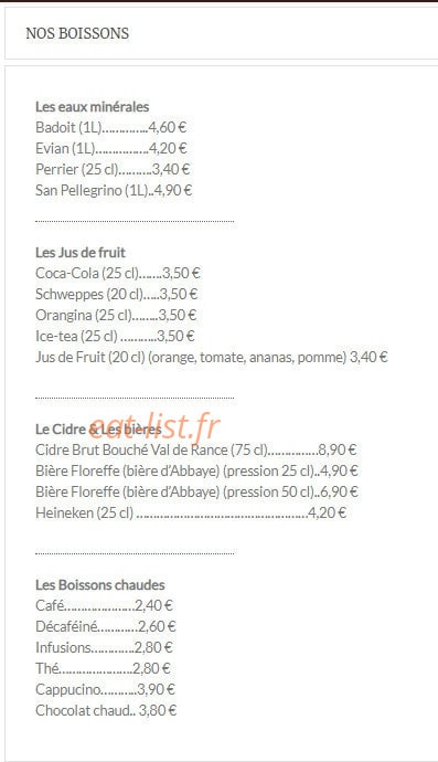 L'Epicerie — carte page 12