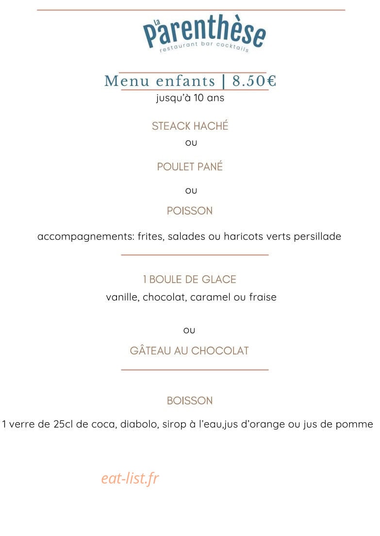La Parenthèse — carte page 5