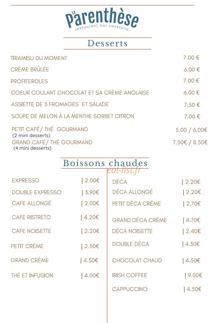 La Parenthèse — carte page 3