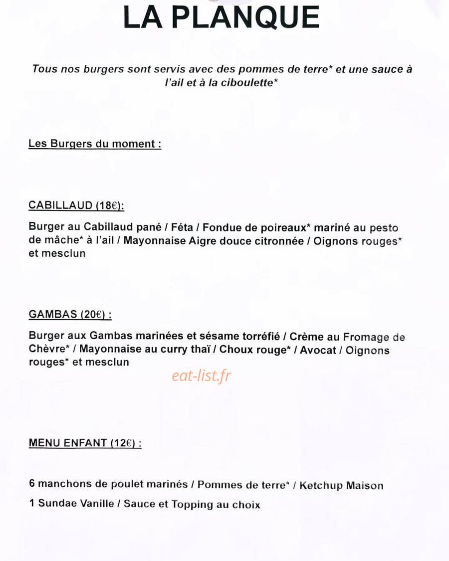 La Planque — carte page 2