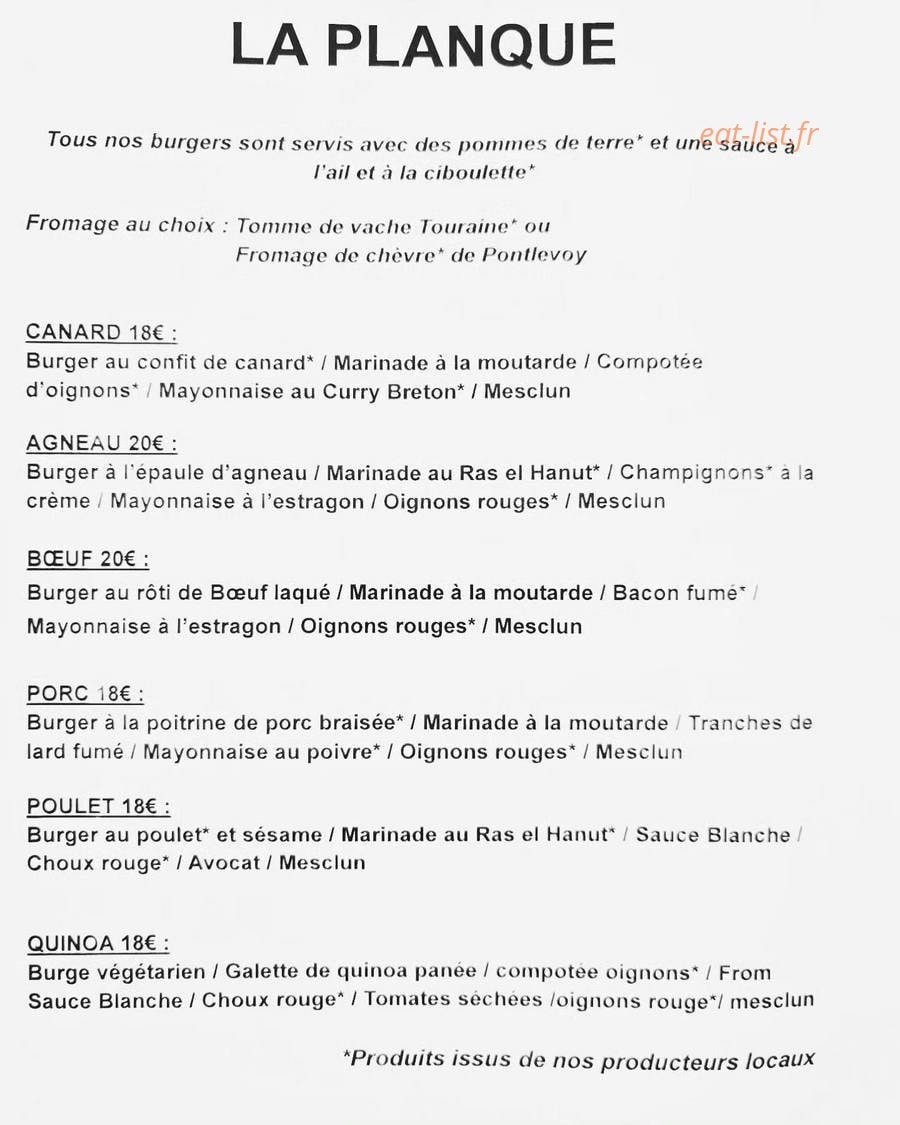 La Planque — carte page 1