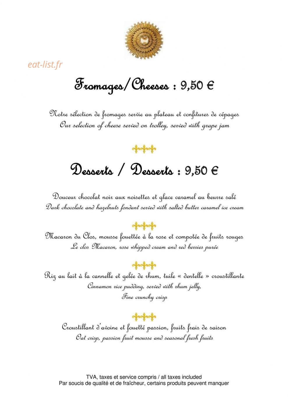 Le Clos d'amboise — carte page 4
