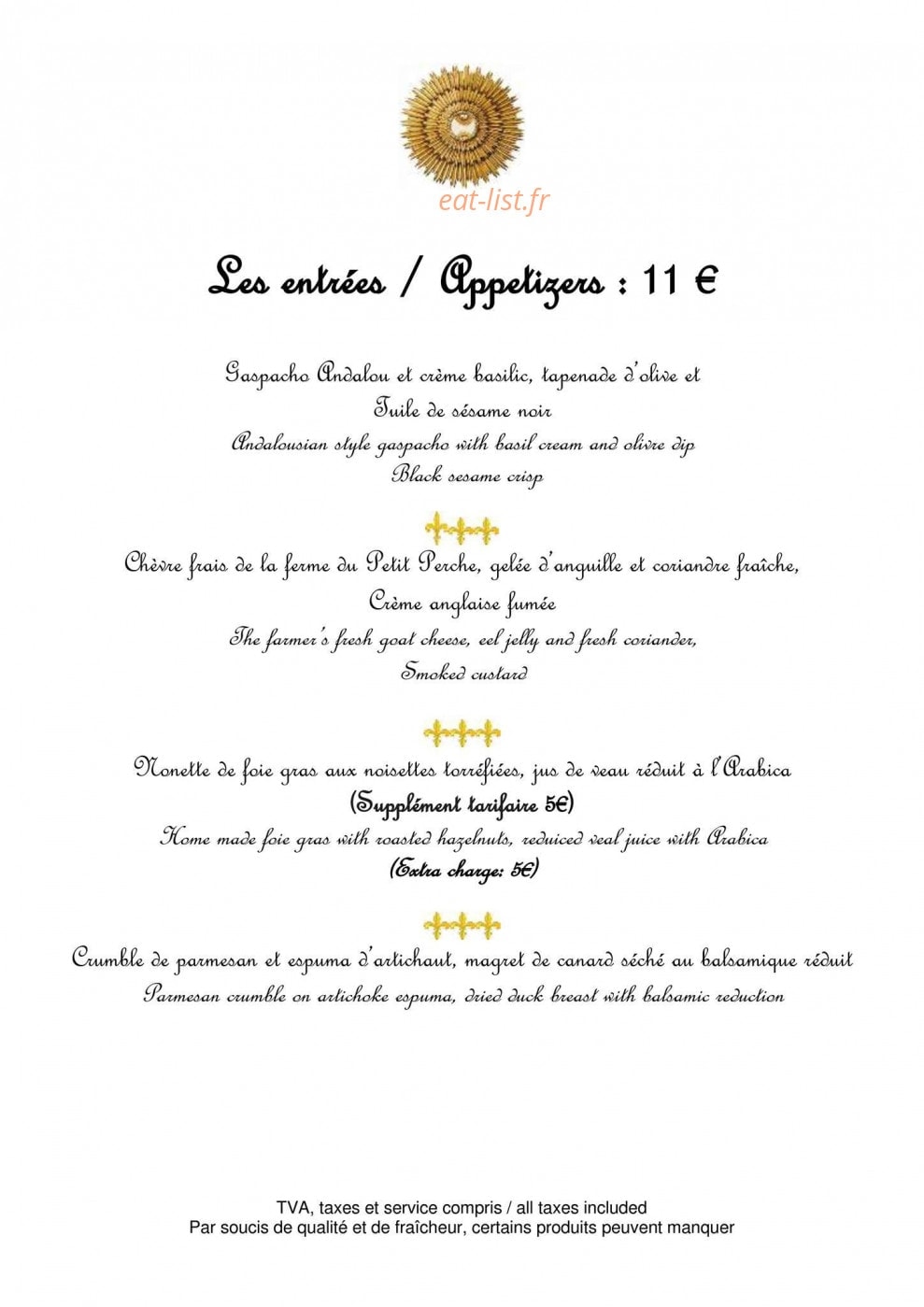Le Clos d'amboise — carte page 2