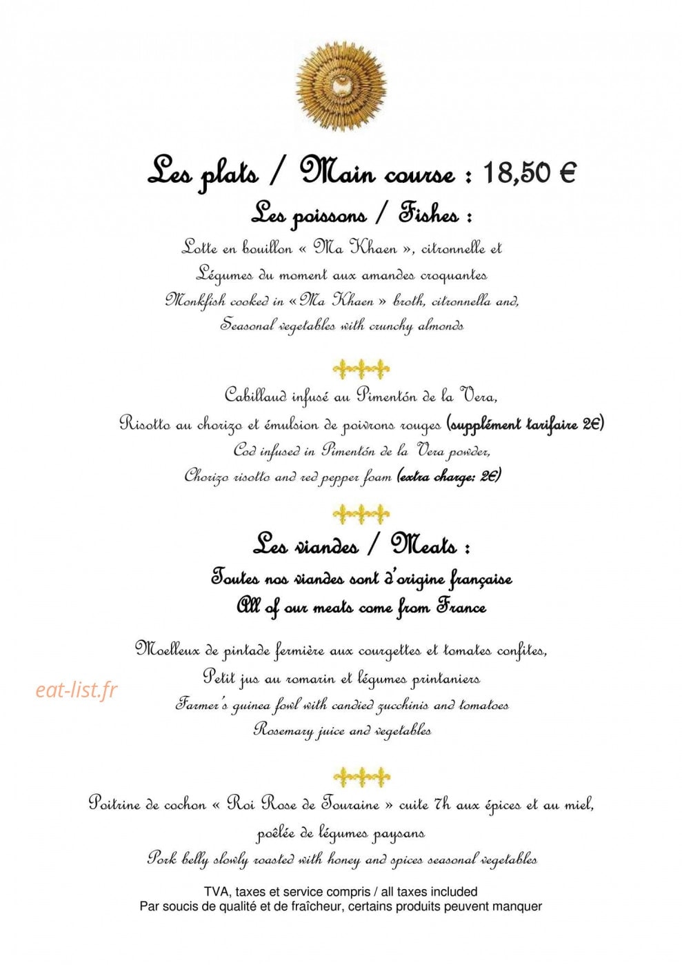 Le Clos d'amboise — carte page 3