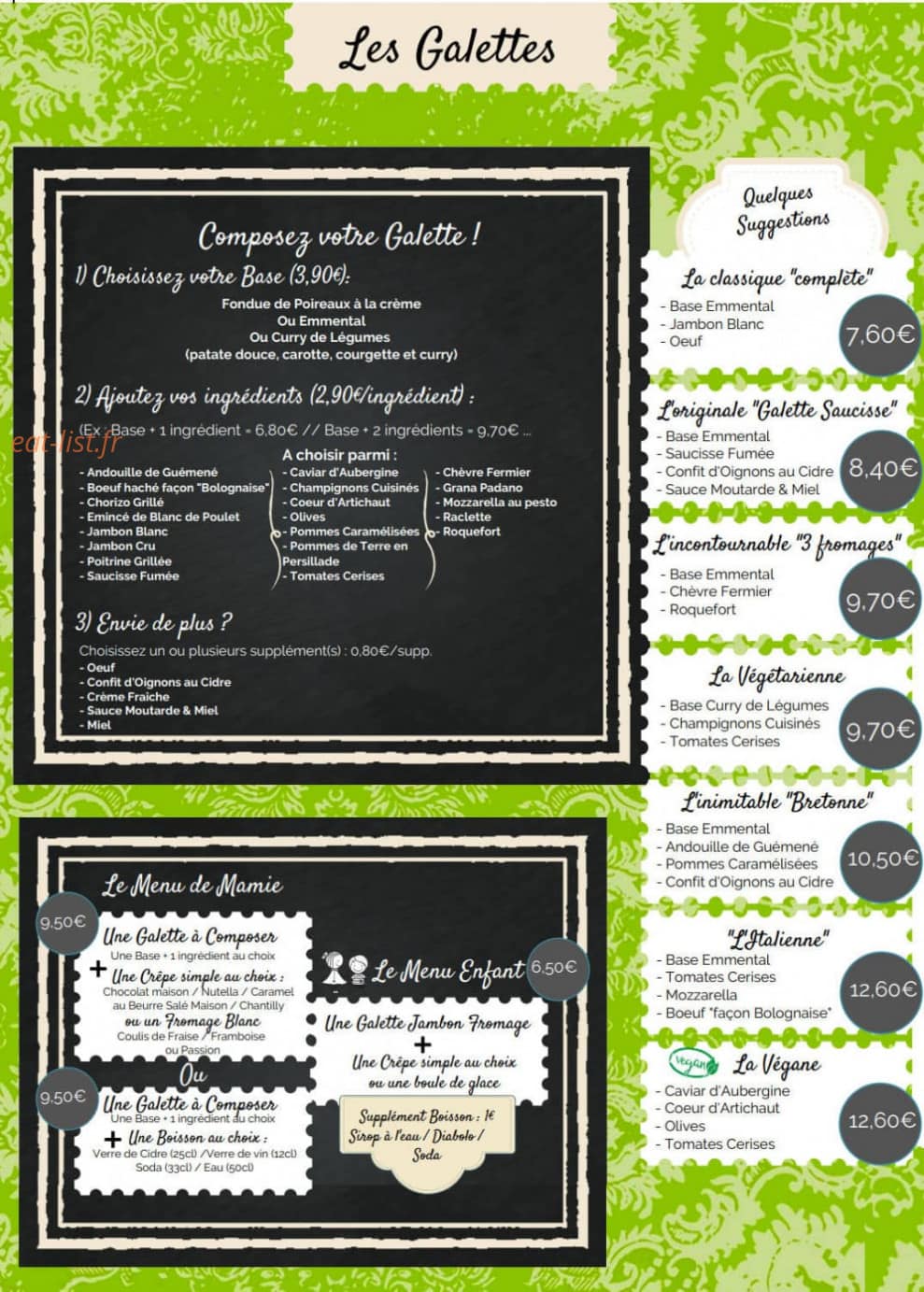 Le Comptoir de Mamie Bigoude — carte page 1