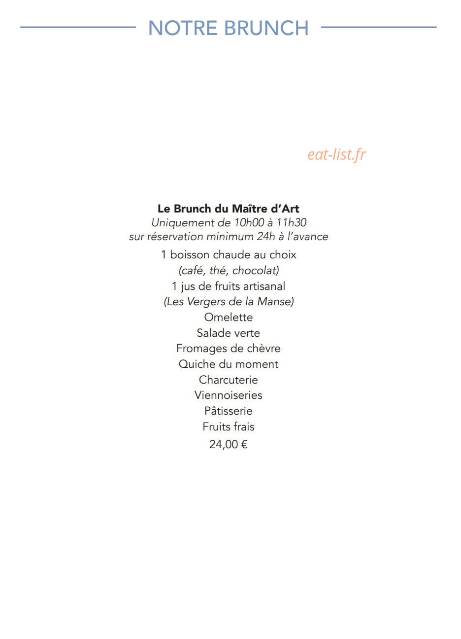 Le Maître d'Art — carte page 3