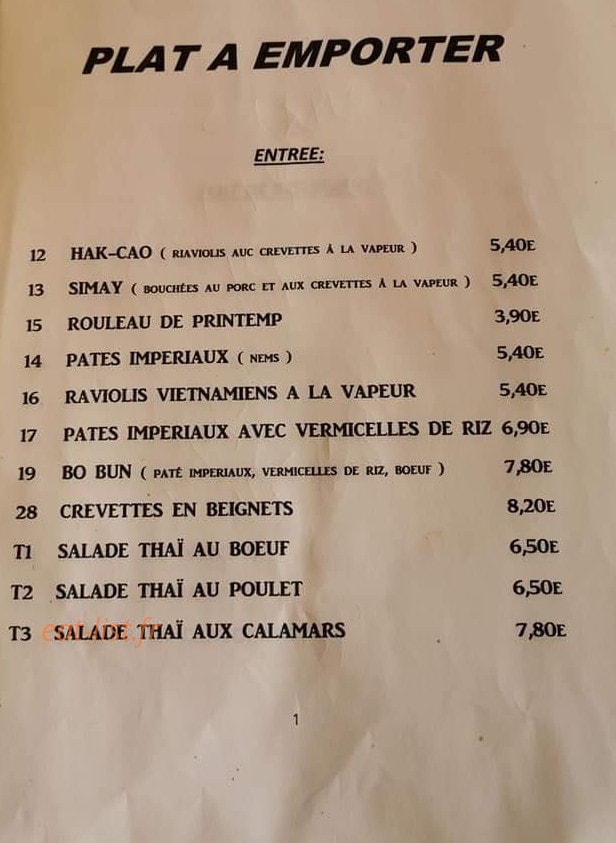 Le Pékin — carte page 1