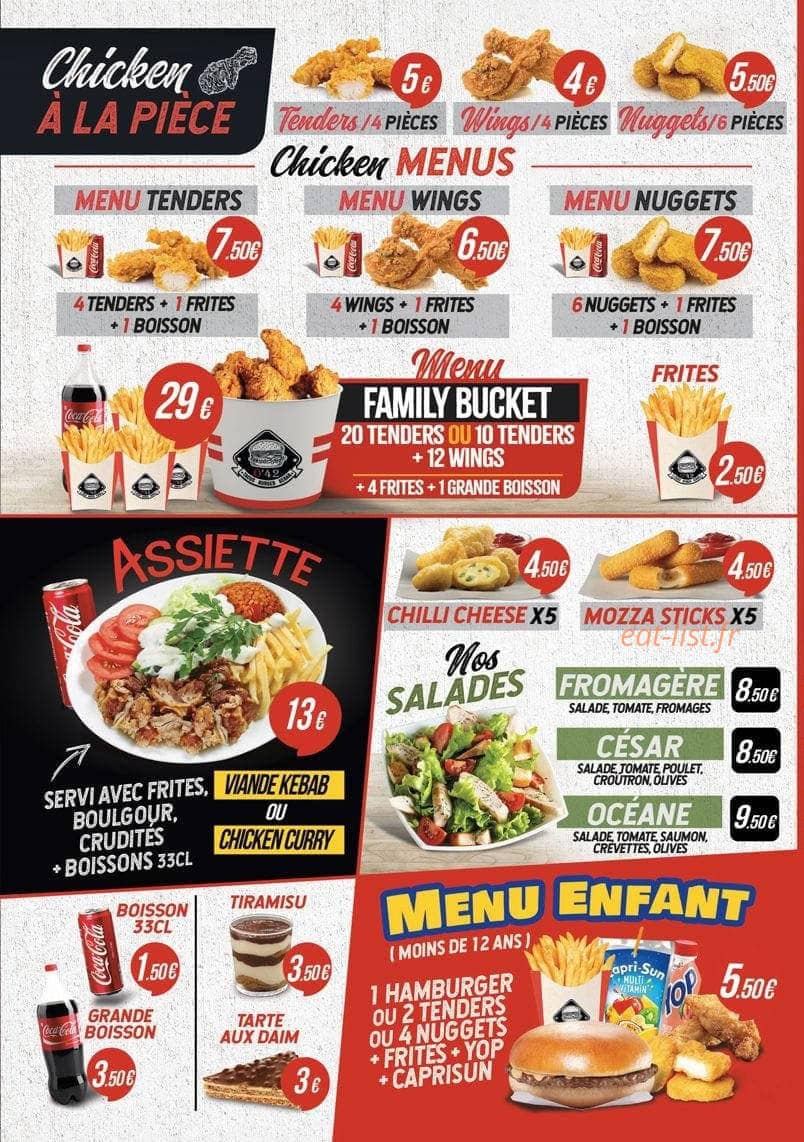 Restaurant O'42 — carte page 2