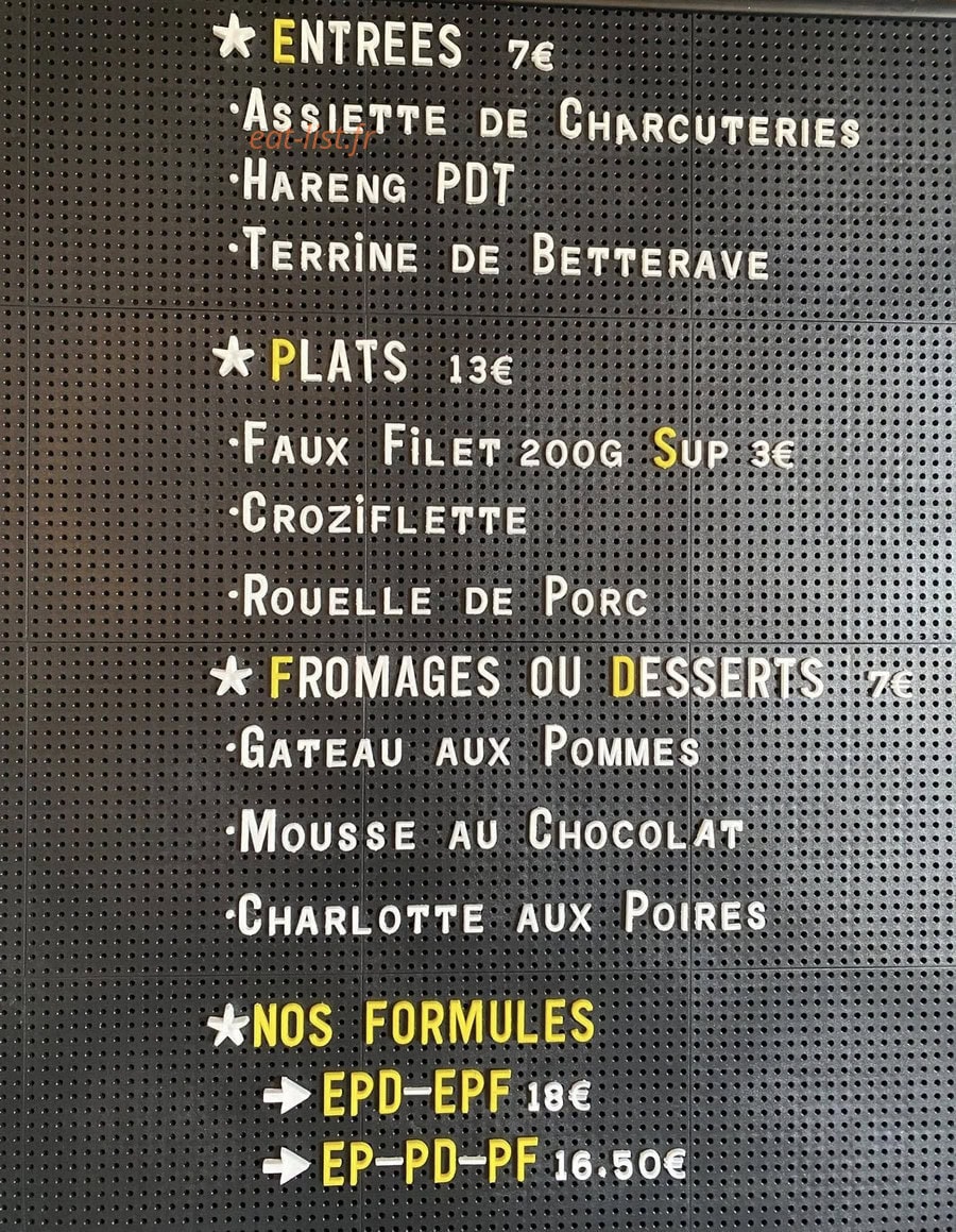 Au Fil de l'Eau — carte page 1