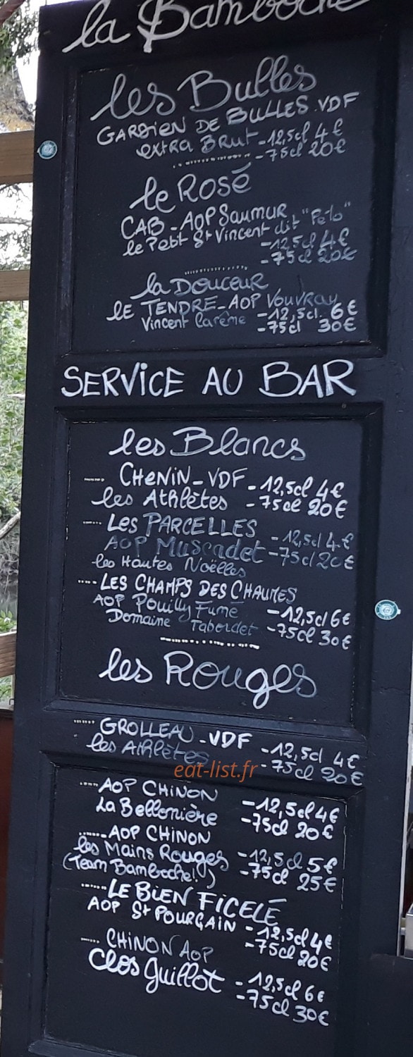 La Bamboche — carte page 1