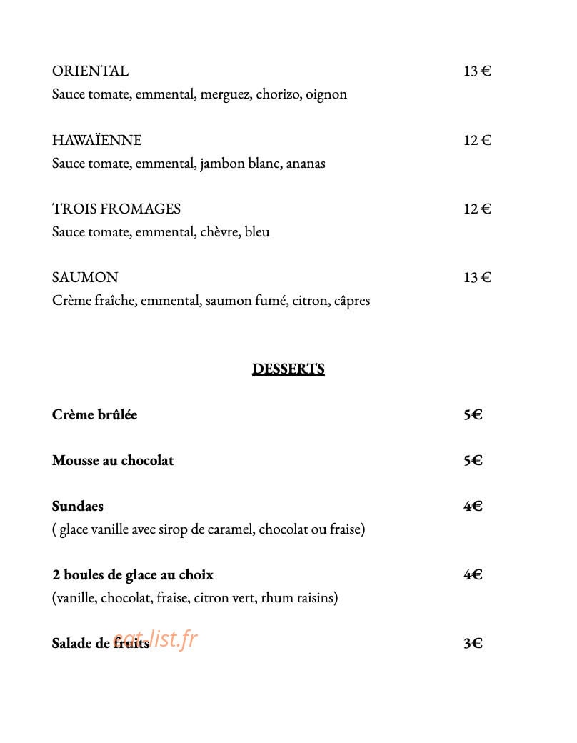 Le Café Céré — carte page 2