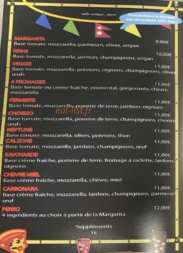Cookie Pizza — carte page 2