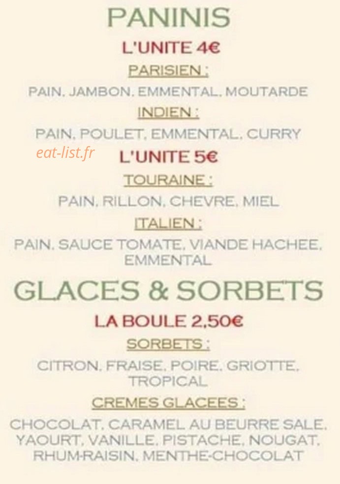 Le Relais Gourmand — carte page 2