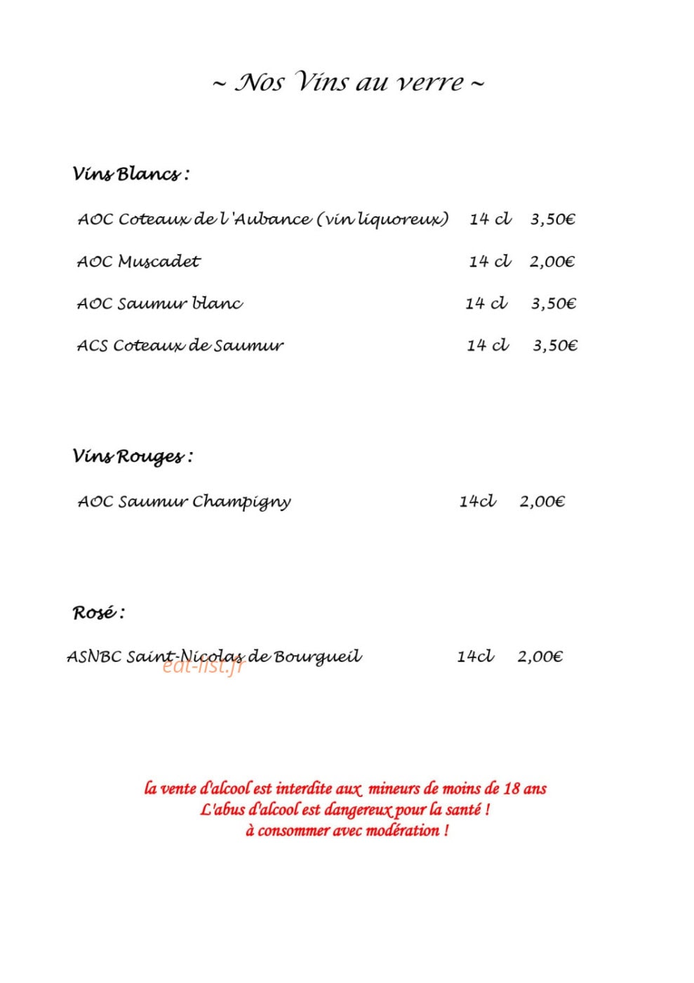 La P'tite Vienne — carte page 5