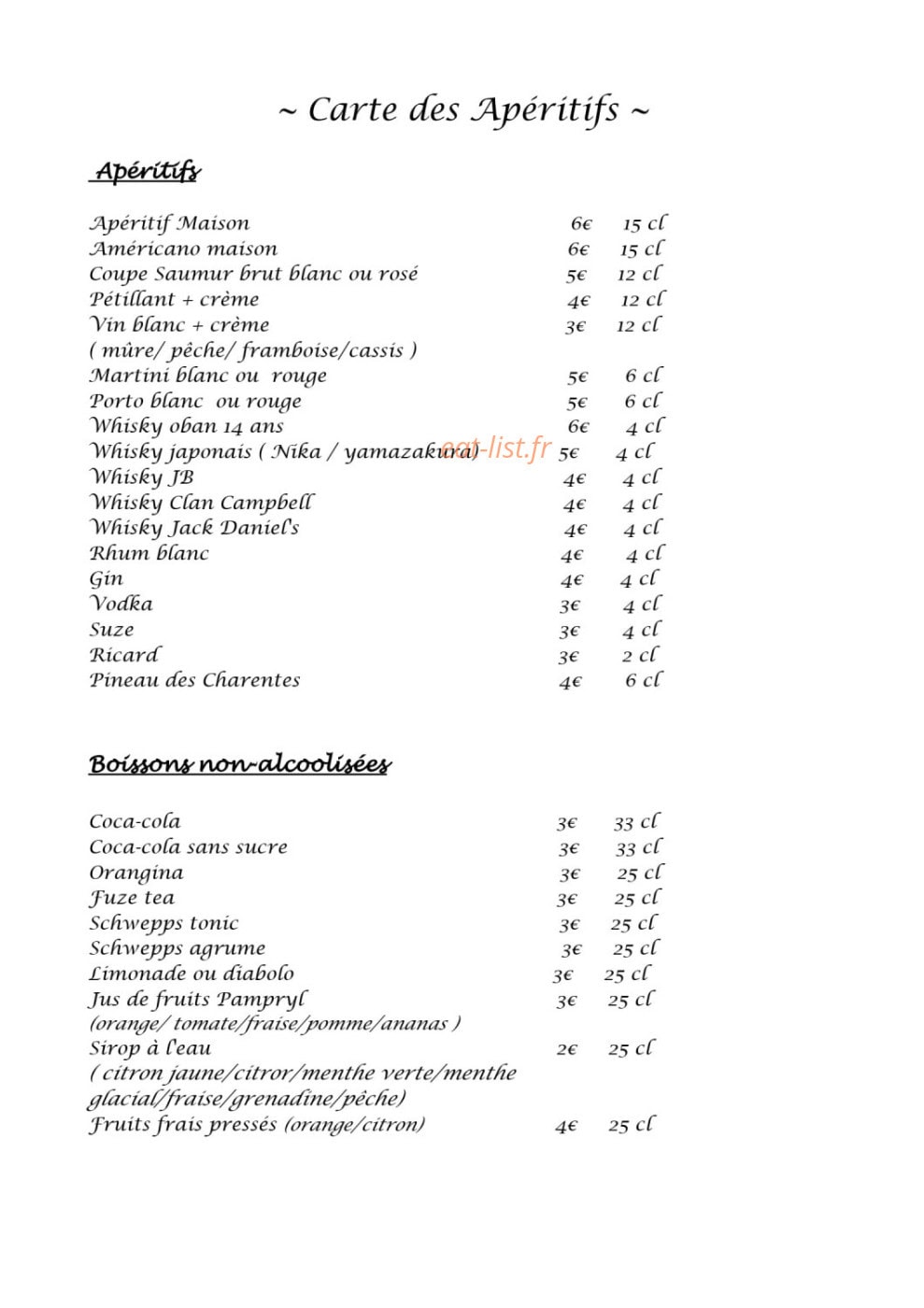 La P'tite Vienne — carte page 3