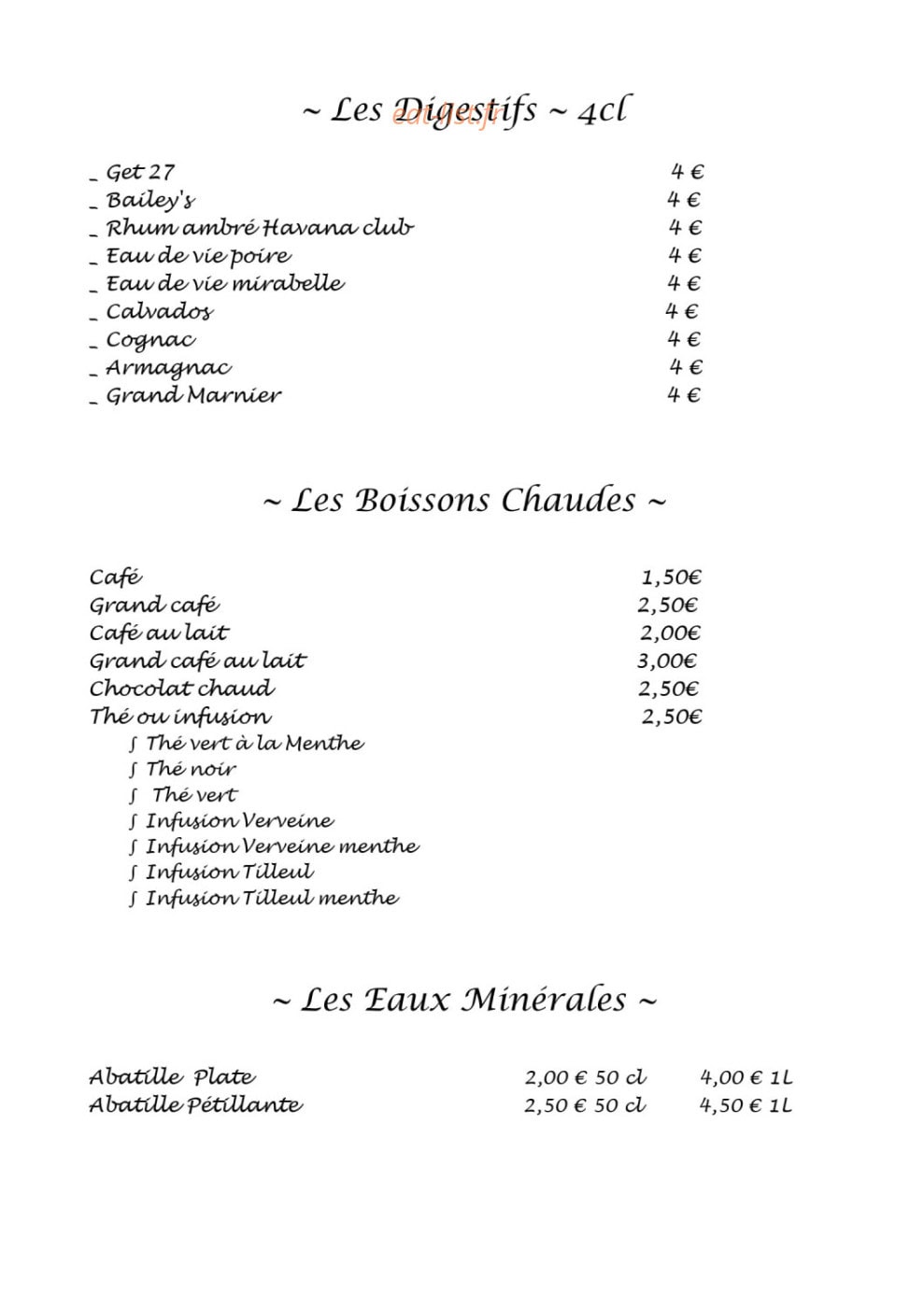 La P'tite Vienne — carte page 6