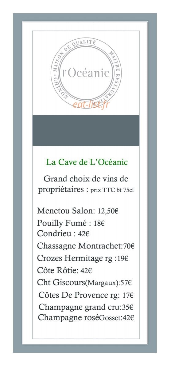 L'océanic — carte page 7