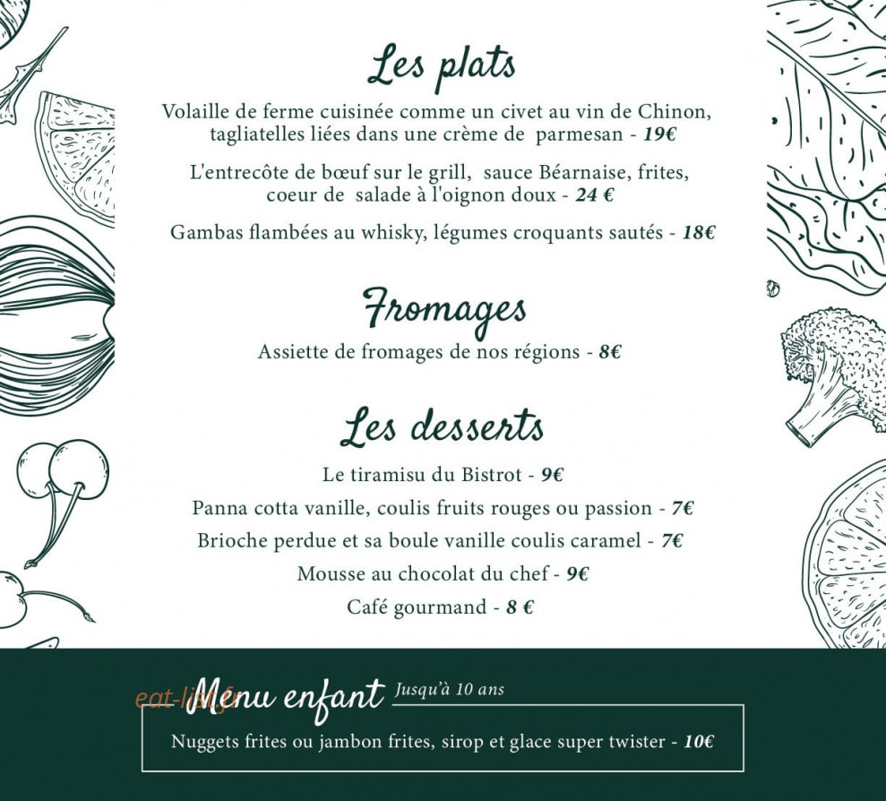 Le Bistrot Du Marché — carte page 2