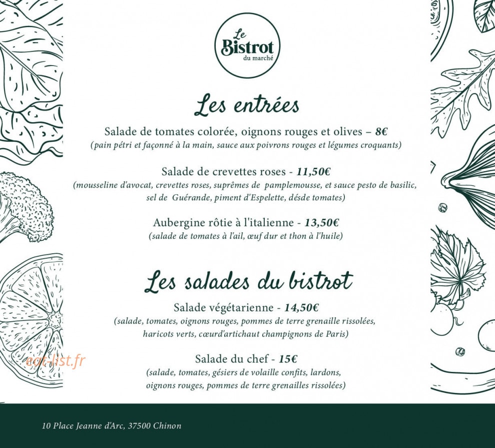 Le Bistrot Du Marché — carte page 1