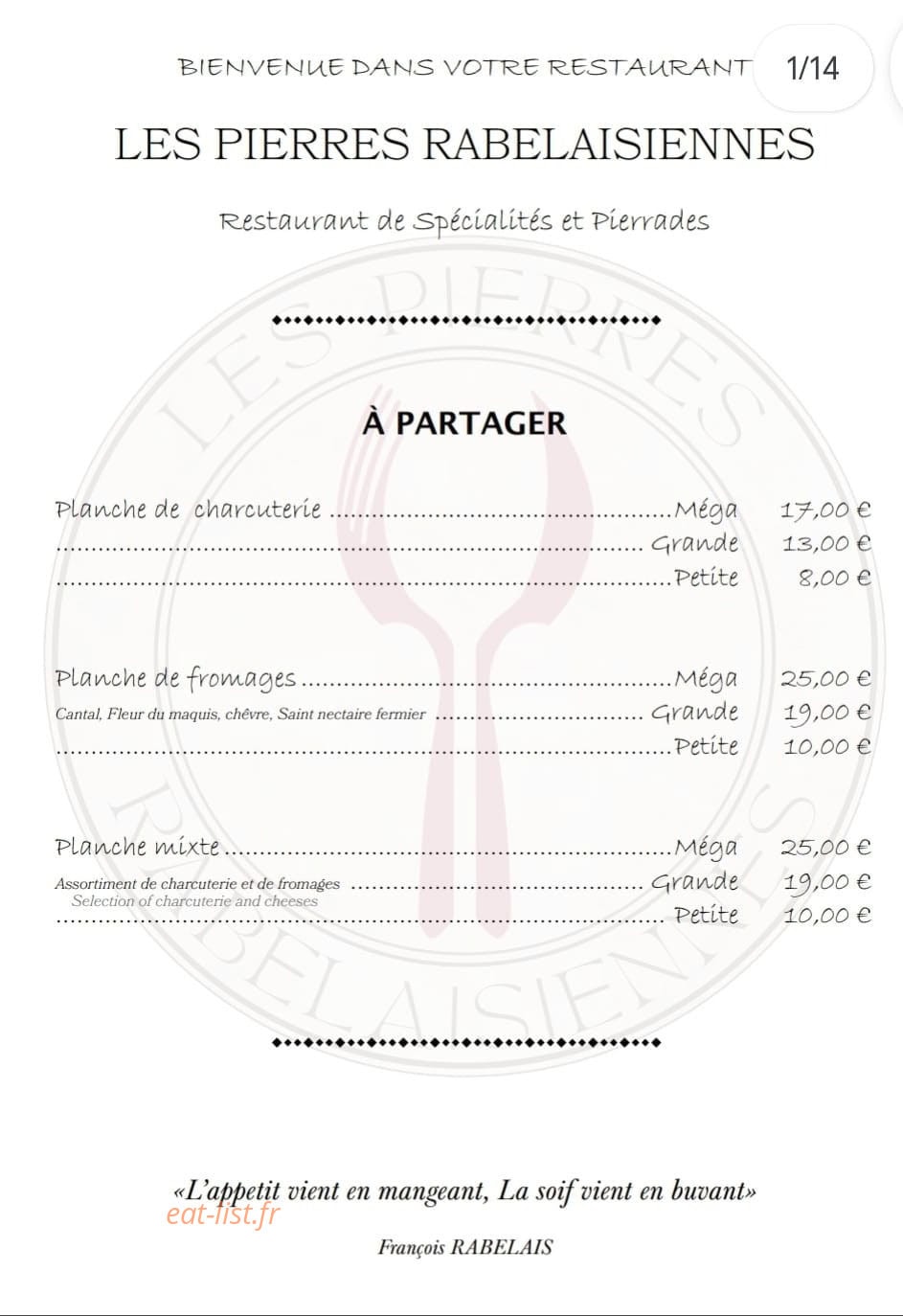 Les Pierres Rabelaisiennes — carte page 1