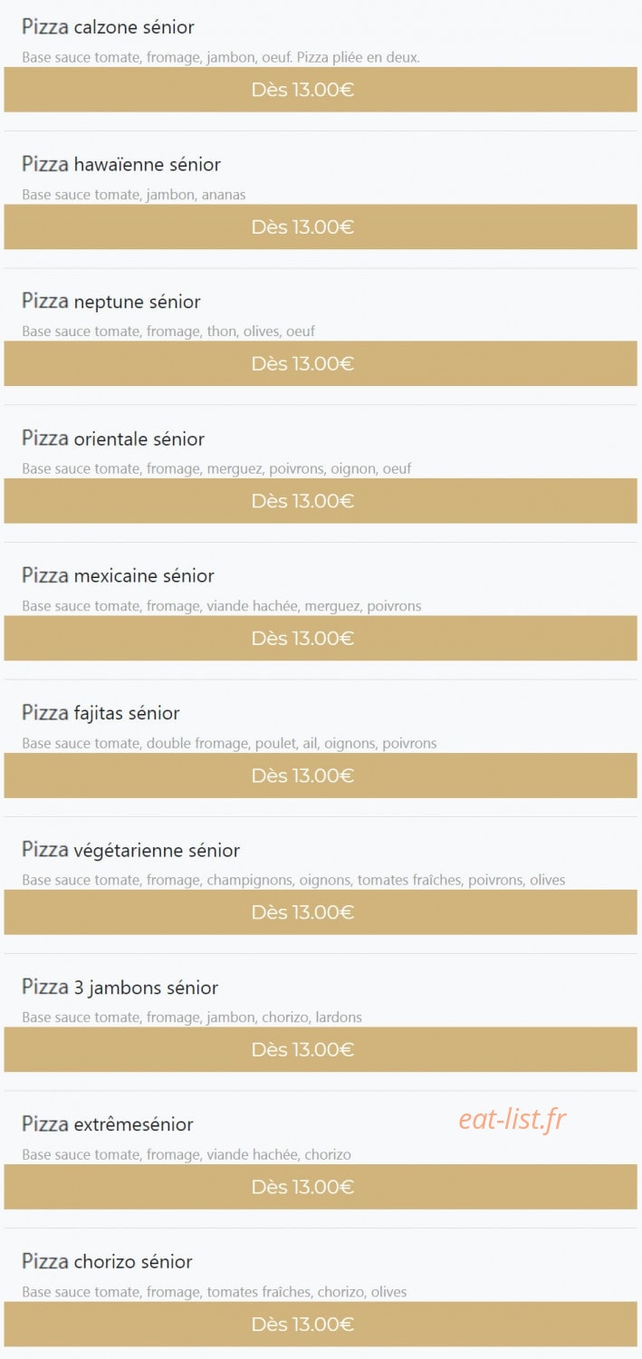 Ola pizza — carte page 10