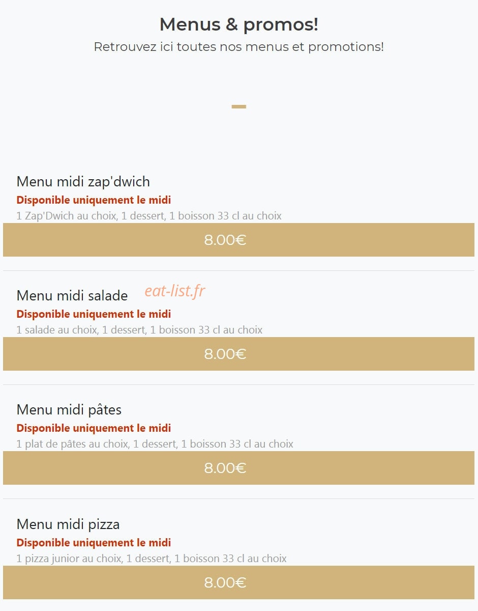 Ola pizza — carte page 2
