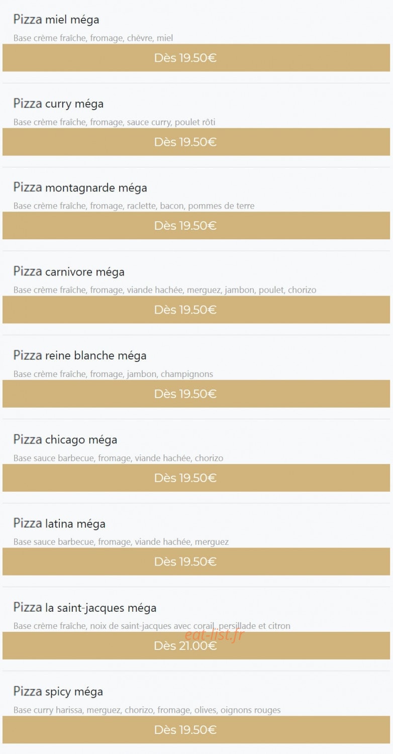 Ola pizza — carte page 17