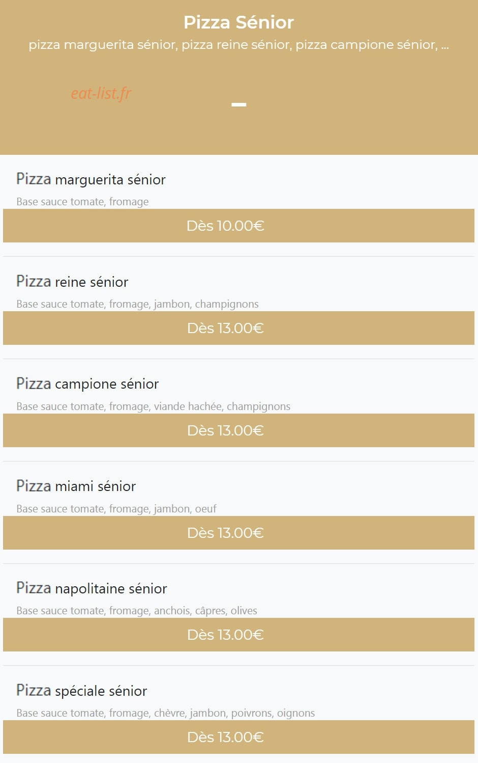 Ola pizza — carte page 9